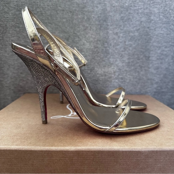 Christian Louboutin Arch Queen Crystal Embellished Sandal Metallic rhinestone - Picture 5 of 9